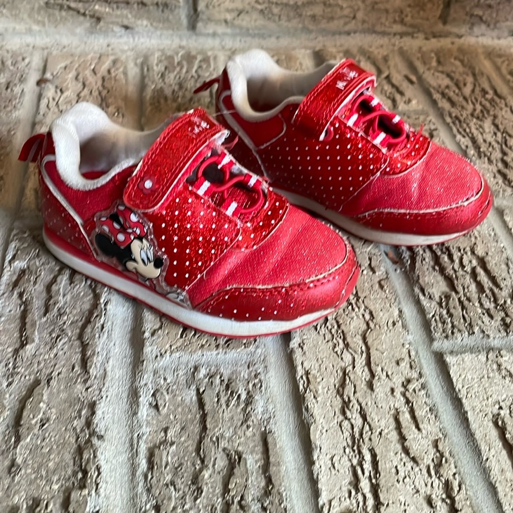 Disney Minnie, mouse red toddler shoes, size 8
